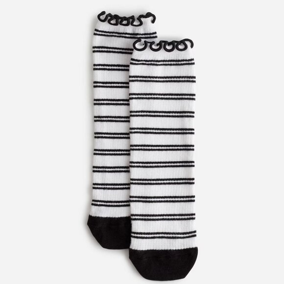 New 1 Pair Madewell Ruffled Ankle Socks White - Picture 1 of 3